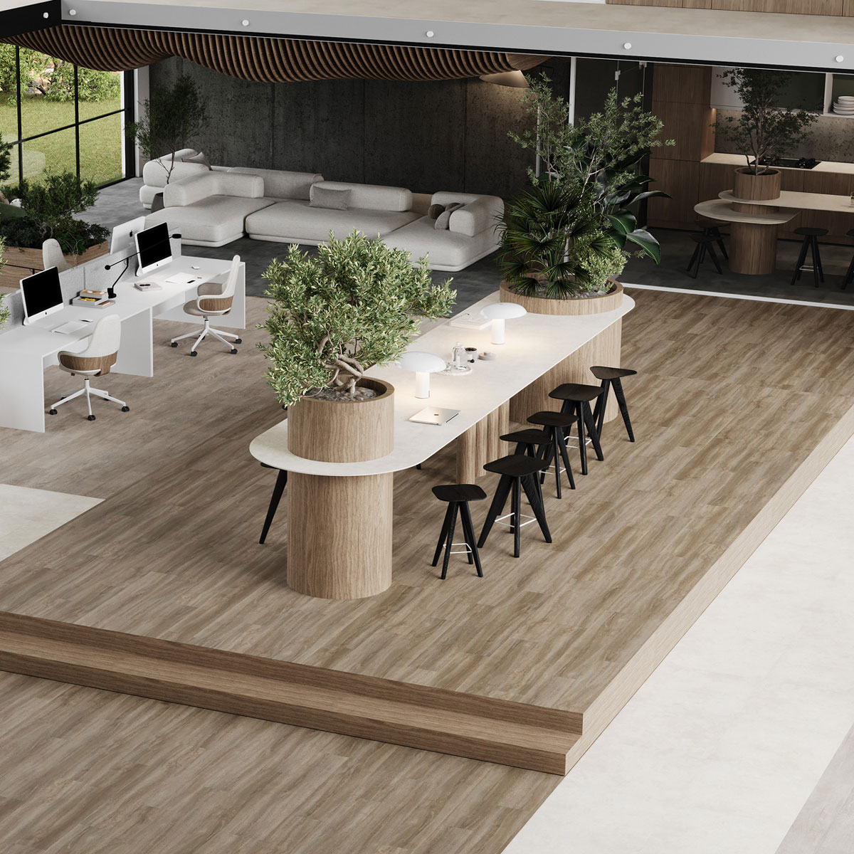 LVT MODULART 70 ELEGANT OAK LIGHT BEIGE KL.34 1200x200mm