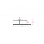 PROFIL PRIJELAZNI AL. 12080S SREBRO 32X8,4mm 2,70m