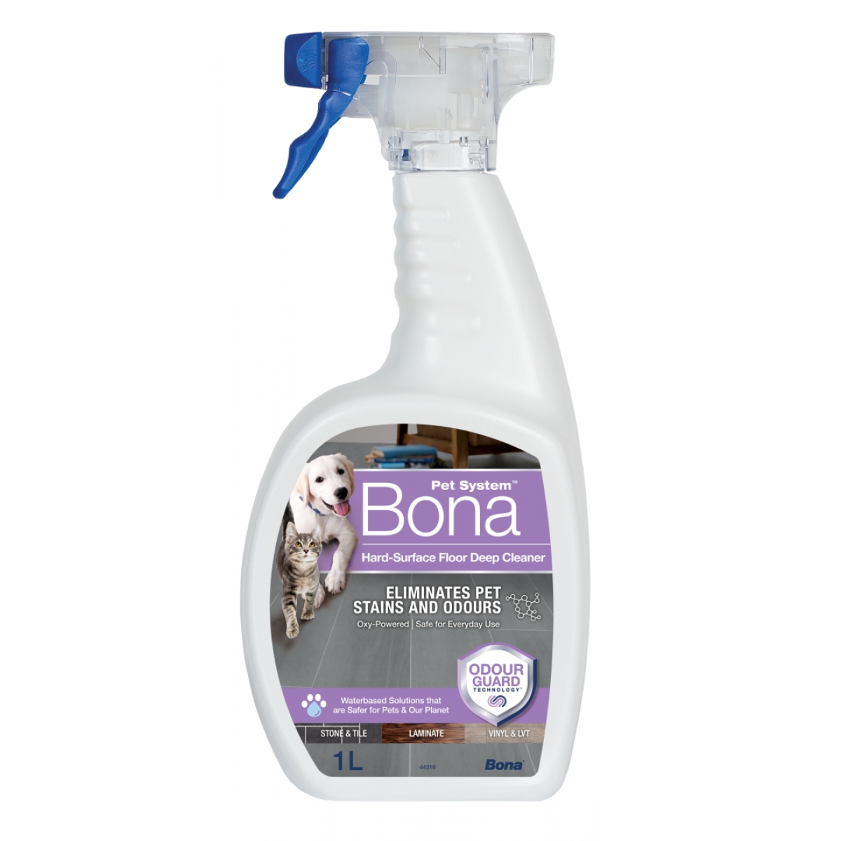 BONA PET SYSTEM  DEEP CLEANER FOR HARD SURFACE FLOORS 1L - SREDSTVO ZA DUBINSKO ČIŠĆENJE TVRDIH PODOVA I UKLANJANJE NEUGODNIH MIRISA KUĆNIH LJUBIMACA